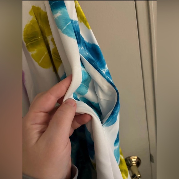 Calvin Klein Sleeveless watercolor floral print cocktail dress size 10 - Picture 3 of 5